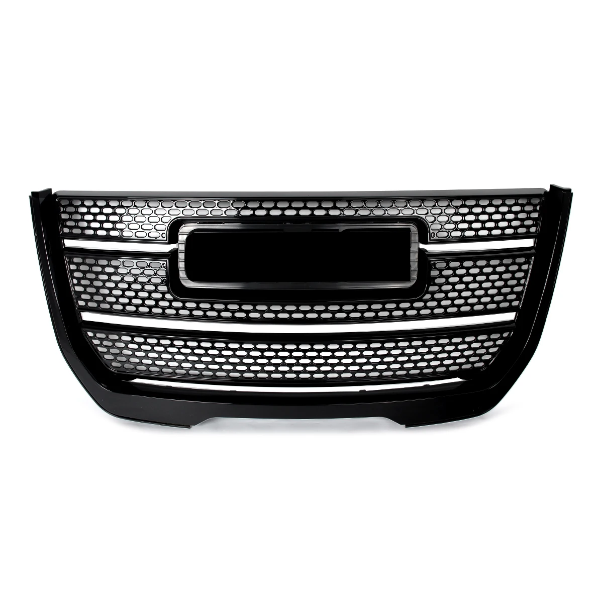 For GMC Terrain 2016-17 Denali Front Bumper Racing Grille Upper Grill Glossy Black Trim Air Inlet Mesh Grills Front Hood Grille