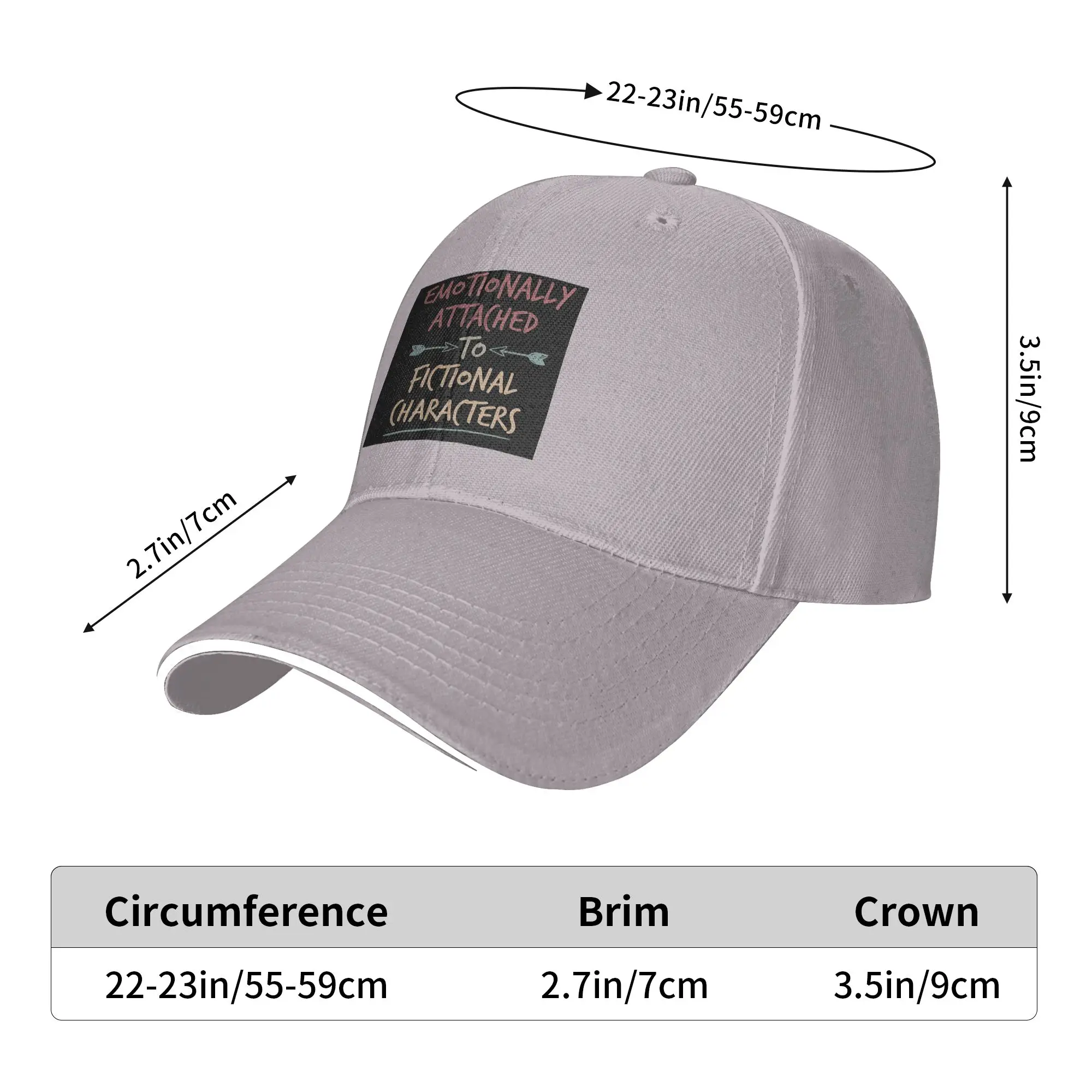 Emotionally Attached to Fictional Characters Cap Baseball Caps Adjustable Hat Hip Hop Summer Unisex Baseball Hats Customizable