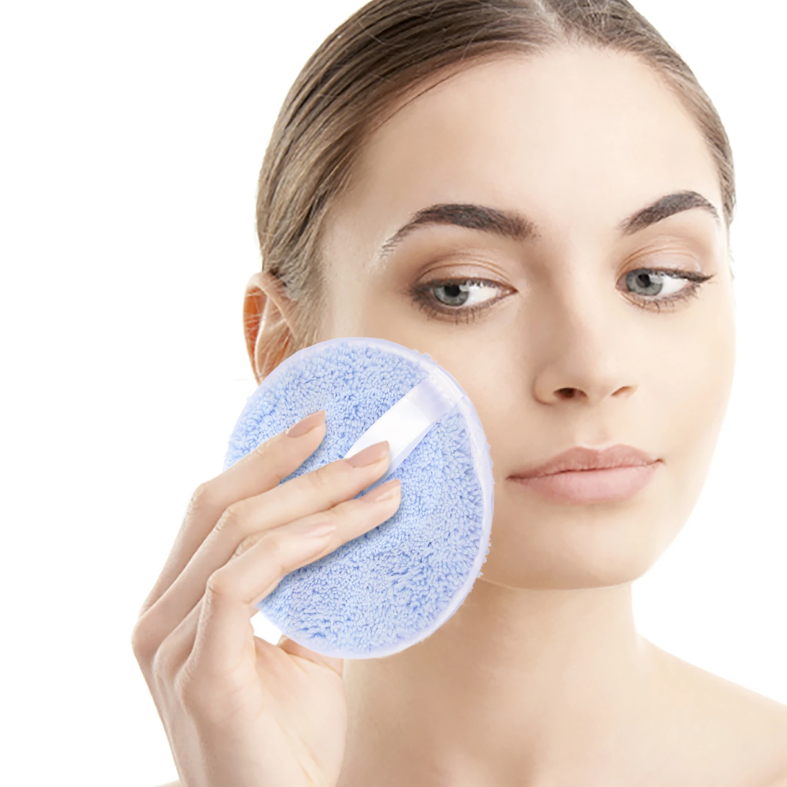 3 szt. gąbeczek do czyszczenia twarzy, zaokrąglone aplikatory do makijażu, wygodne, trwałe gąbeczki kosmetyczne, narzędzie do makijażu dla skóry wrażliwej, do codziennego użytku.