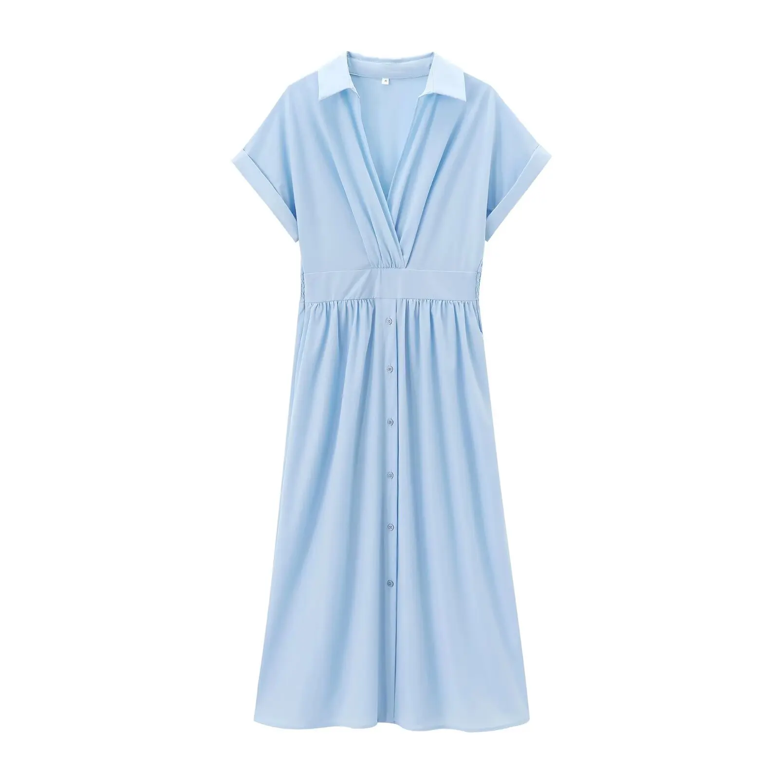 ชุดเดรสผู้หญิงแบบใหม่ ดีไซน์หรูหรา ทรงเข้ารูป สไตล์เสื้อเชิ้ต ความยาวปานกลาง