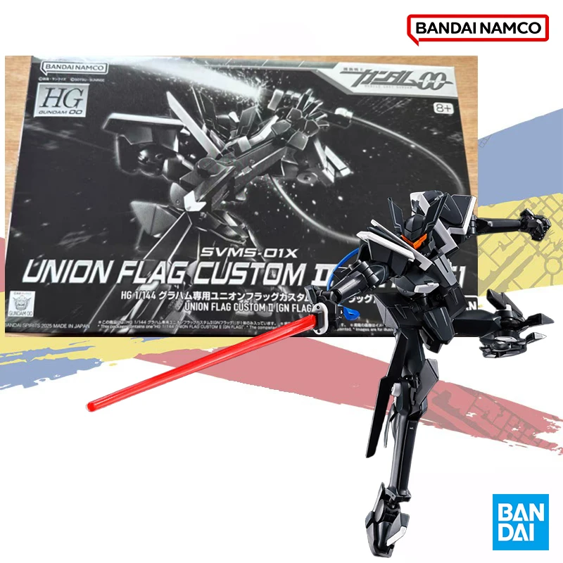 

Bandai Original Genuine In shock HG 1/144 SVMS-01X UNION FLAG CUSTOM II GN FLAG Figure Assembled Model Ornaments Collection Toy