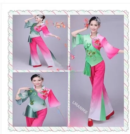 

2023 Yangge Dance Costume New Ethnic Fan Dance Performance Costume Classical Dance Costume Adult Female
