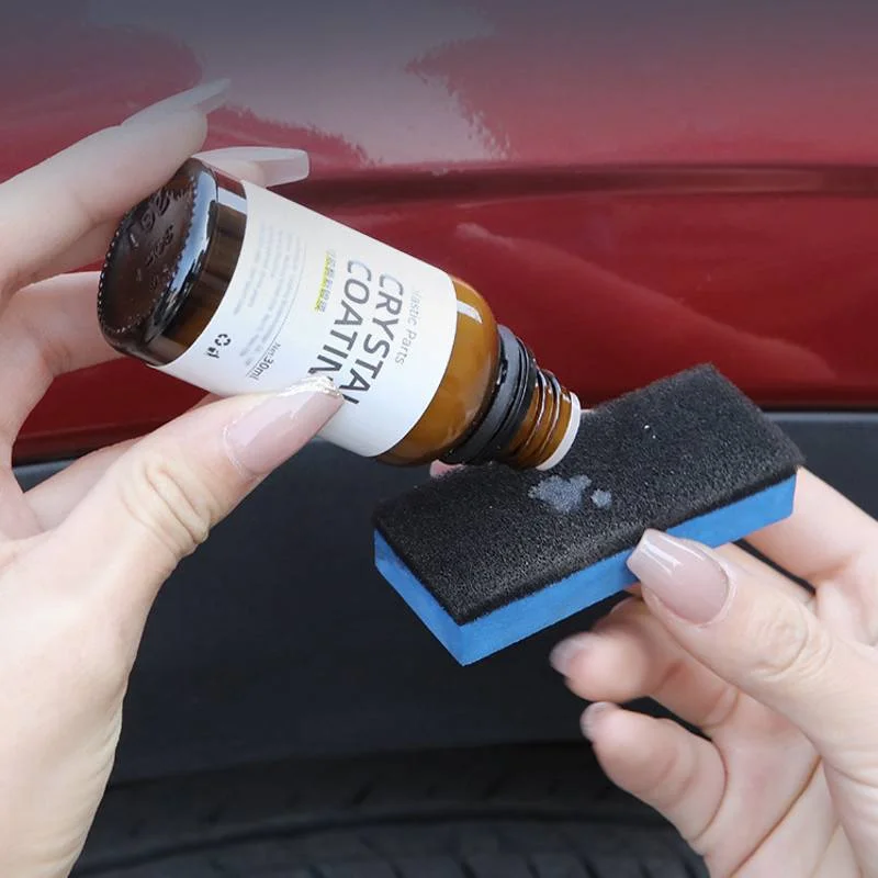 30MLPlastic Refurbishing Coating Agent for Car Interior Dashboard Panel Leather Renovated Wax Coating Agent with Wiping Board