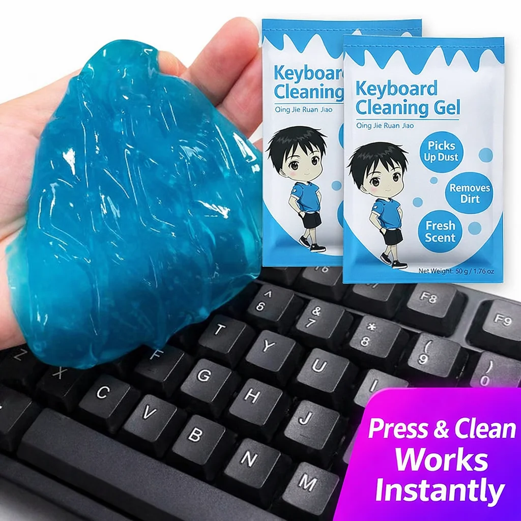 Keyboard Cleaner Gel, Universal Dust Cleaning Putty for Car Interior PC Laptop, Reusable Deep Cleaning Soft Gel Kit