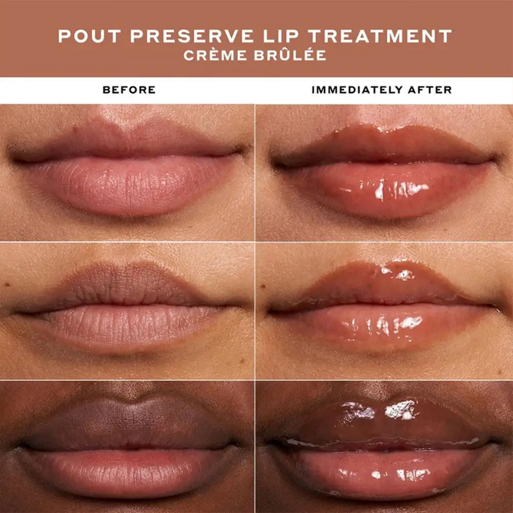 Hydrating Peptide Lip Gloss Transparent Lip Jelly Serum Mirror Water Light Fade Lip Lines Glossy Moisturizing Lip เครื่องสําอาง