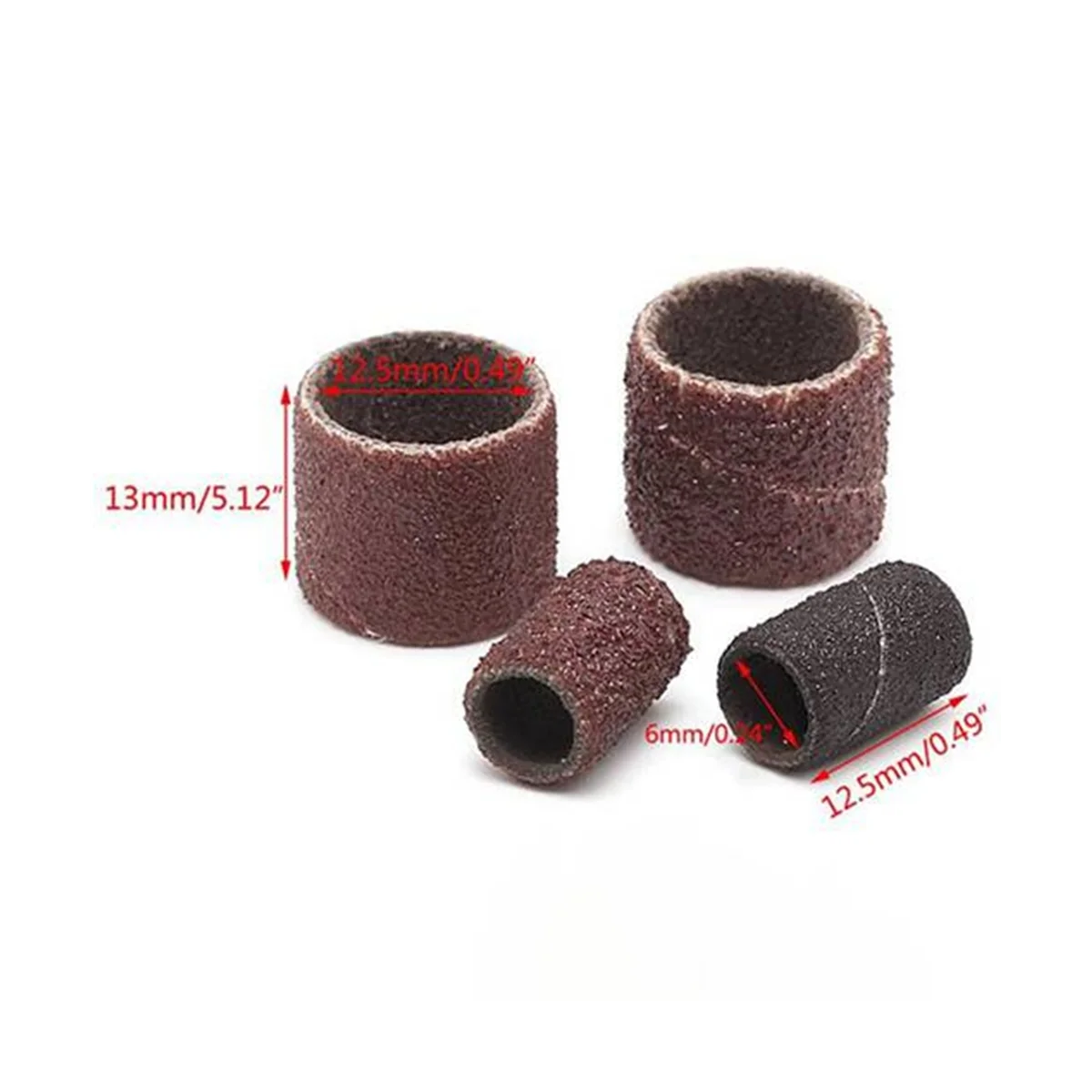 104-Piece Sanding Belt Socket Drum Sander Set Nail Drill Sanding Belt Coarse Sanding Belt 4 Spindle Rotary Kit