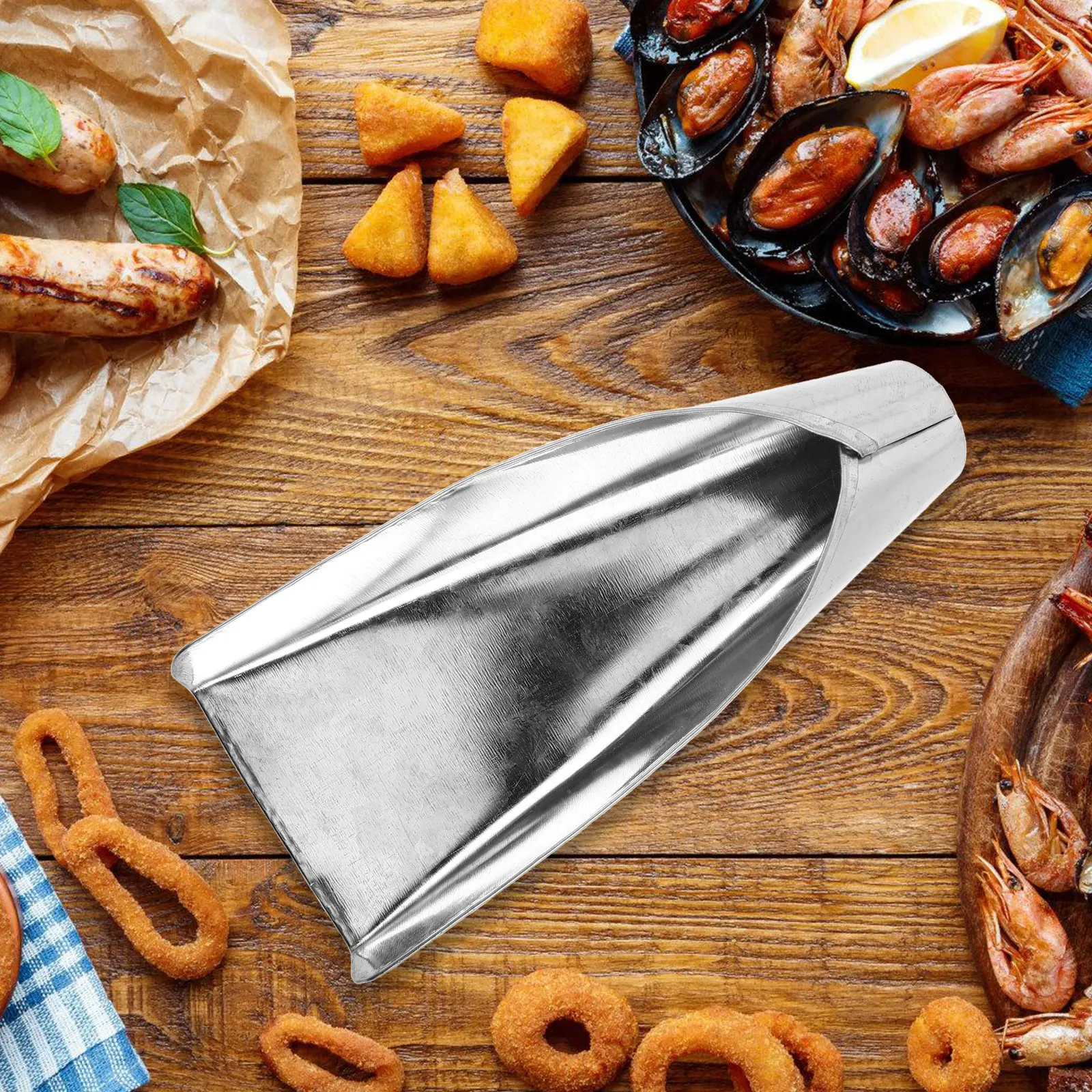 

Heavy Duty Wide Mouth Metal Funnel Food Safe Chicken Claw Bagging Tool Rapid Poultry Packaging Aid Home Restaurant Kitchen Large