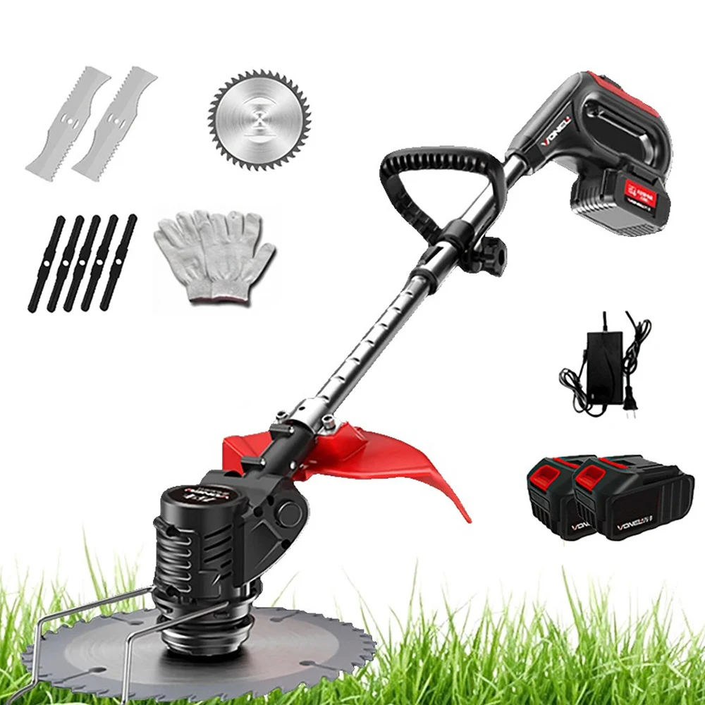 700W Cordless tosaerba motore Brushless 21V tagliaerba elettrico angolo regolabile potatura telescopica attrezzi da giardino ruota metallica