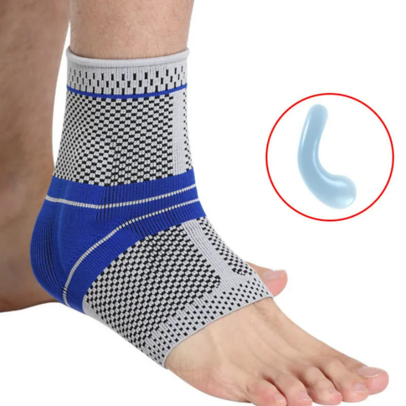 1PCS Ankle Brace Compression Support Sleeve Guard with Stabilizing Gel Pads for Ankle Achilles Tendonitis Plantar Fasciitis Pain