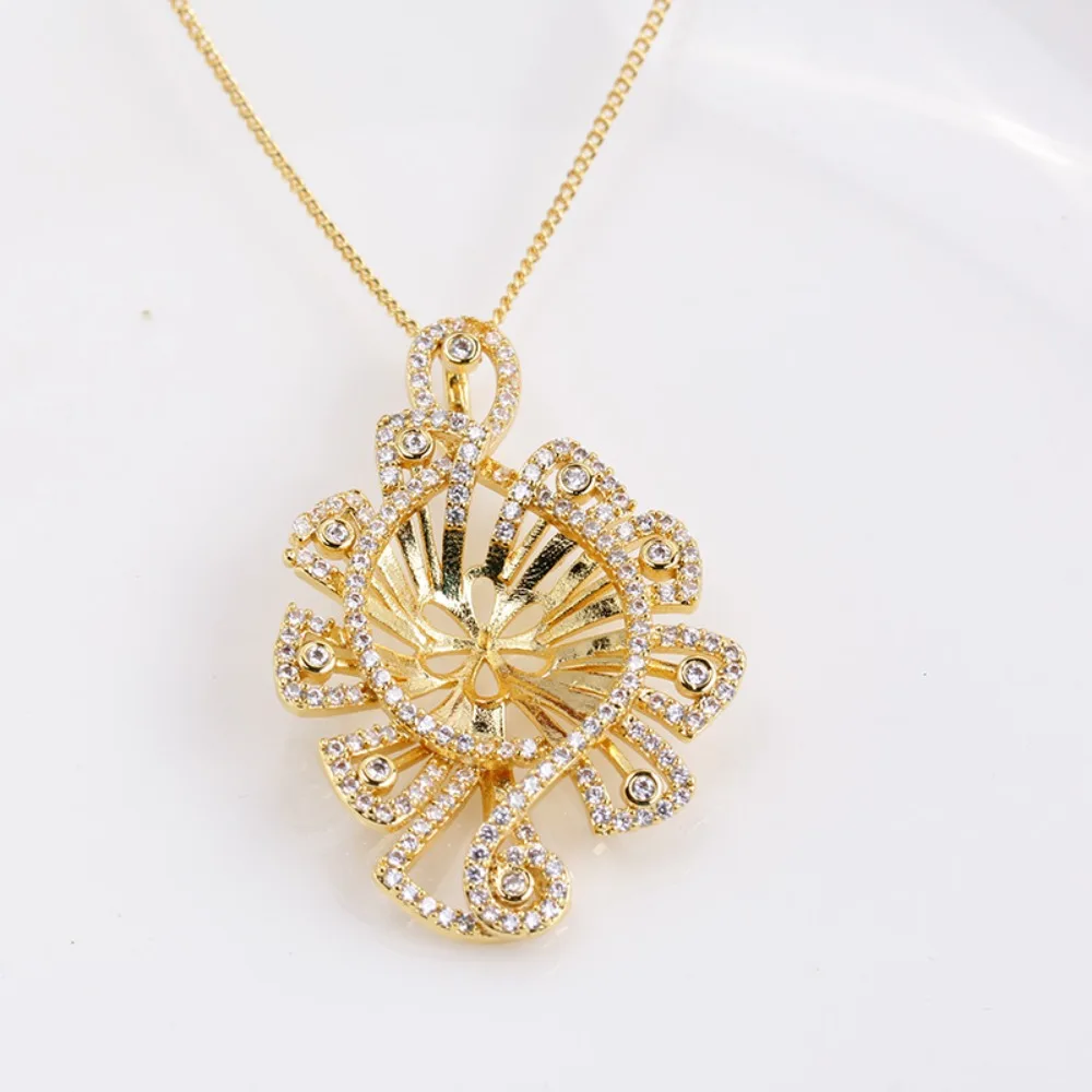 

3 шт., застежка-подвеска, соединитель с медным покрытием, 18-каратное золото, подвеска, настройки, фурнитура для ювелирных изделий, детали, фурнитура, аксессуары для подключения