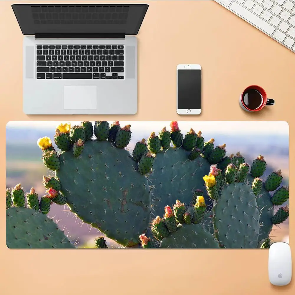 

Cactus Mouse Pad Desk Mouse Pad Cute HD Desk Pad Extended Gaming Keyboard Mats Large XXL Gamer Mousepad 90x40
