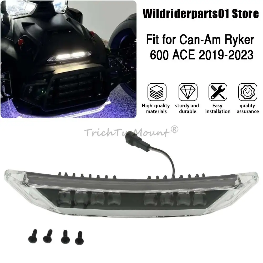 

For Can-Am Ryker Rally Edition 900 ACE 2020-23 Front Bumper Auxiliary Light Bar LED Daytime Running Light 12V DRL Aluminum Alloy