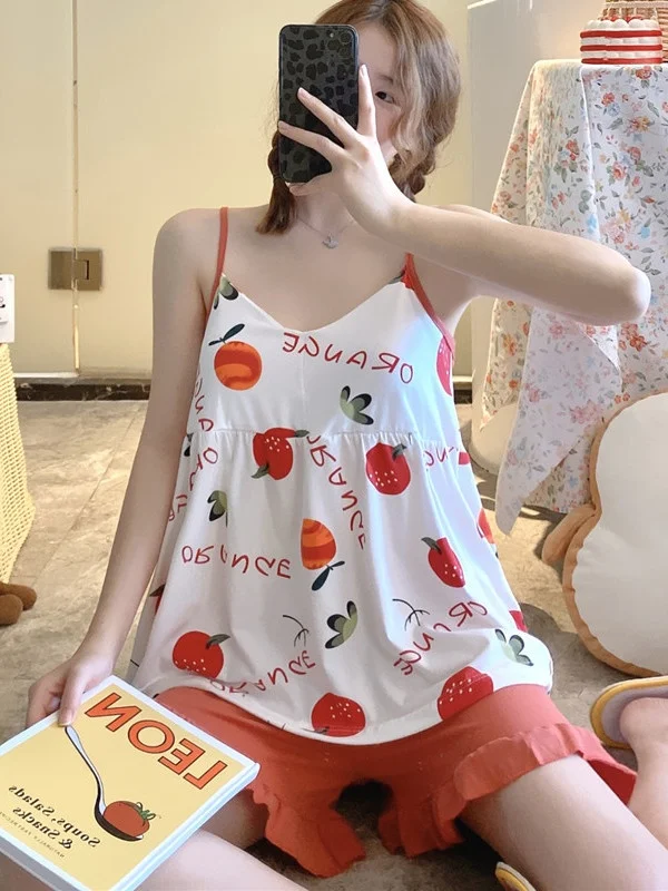 conjunto-de-pijamas-de-verao-em-algodao-puro-estilo-coreano-com-almofada-no-peito-roupas-de-casa-femininas-doces-e-fofas-em-tamanho-grande-manga-curta