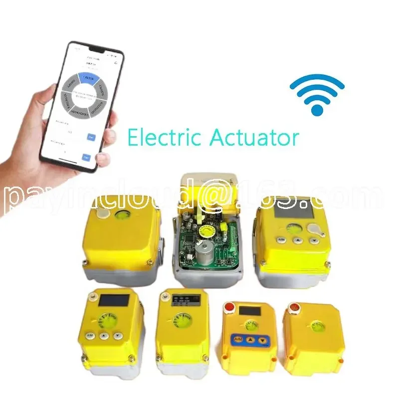 WiFi MINI Intelligent Electric Actuator 90 Degree 12V 24V DC/AC 110V-220V Electric Rotary Valve Actuator