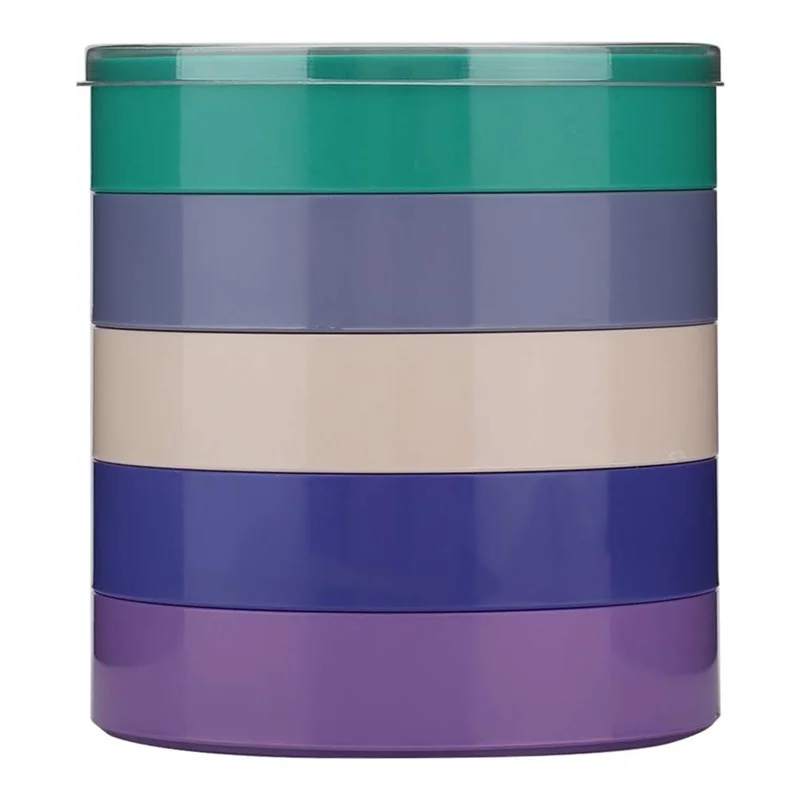 ABSQ-Penyimpanan Baki untuk Bagian Jam Tangan, Kotak Alat Perbaikan Jam Tangan Bulat 5 Lapis- Ideal untuk Mengatur Komponen & Aksesori Pengganti