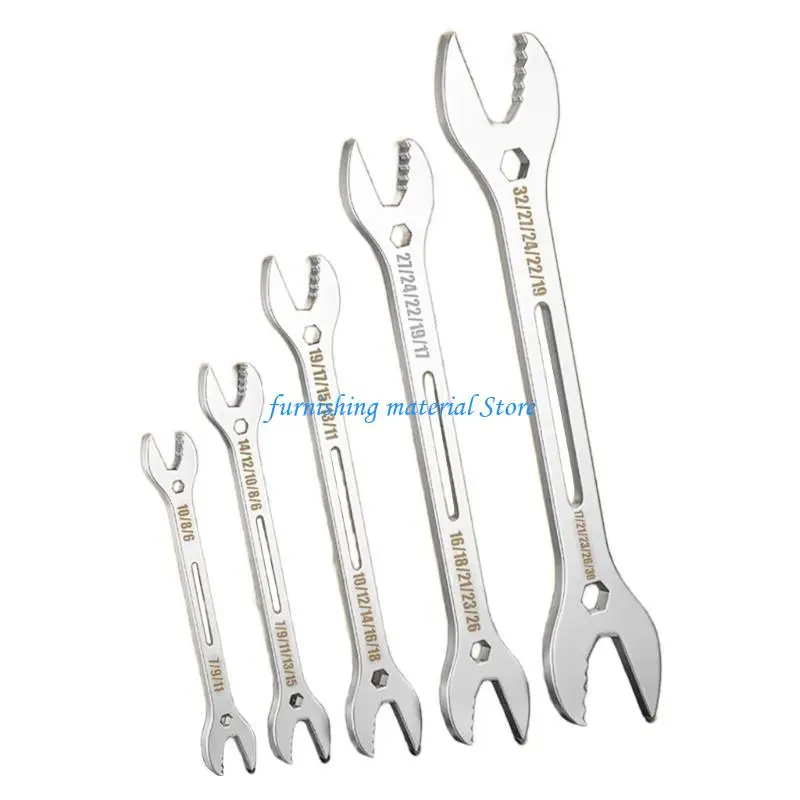 

Y5GD 5Pcs Open End Wrench Set Flat Wrench Tool Multifunction Thin for Plumbing Tubing