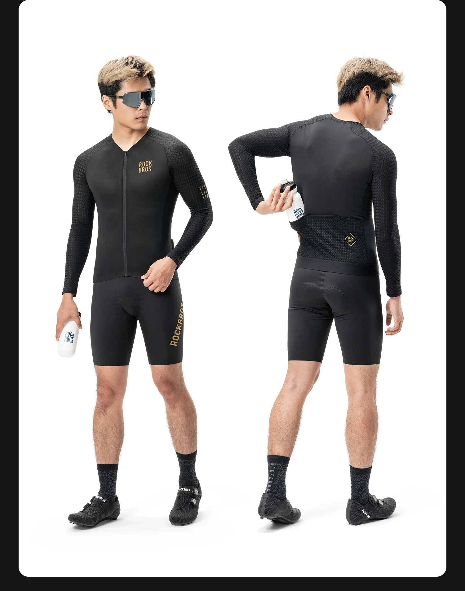 ROCKBROS Herren Fahrradjacken Sommer Langarm Top Radtrikots Männlich Atmungsaktiv Schnell Trocknend Sport MTB Rennrad Jacke – Detail 8