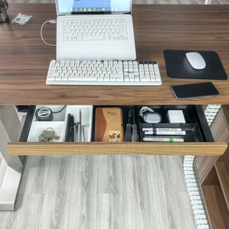 Wooden Under Table Drawer Silent Hide Office Under Desk Storage Drawers Large Capacity Computer Desks Drawer Home Organizer Box