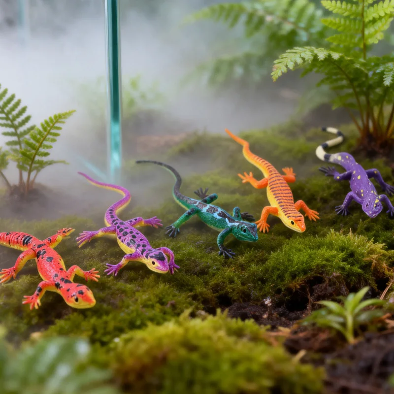 Simulation Lizard Model Toys Creative Prank Toys Animals Flower Pots Ornaments Desk Decorative Children's Educational Toys