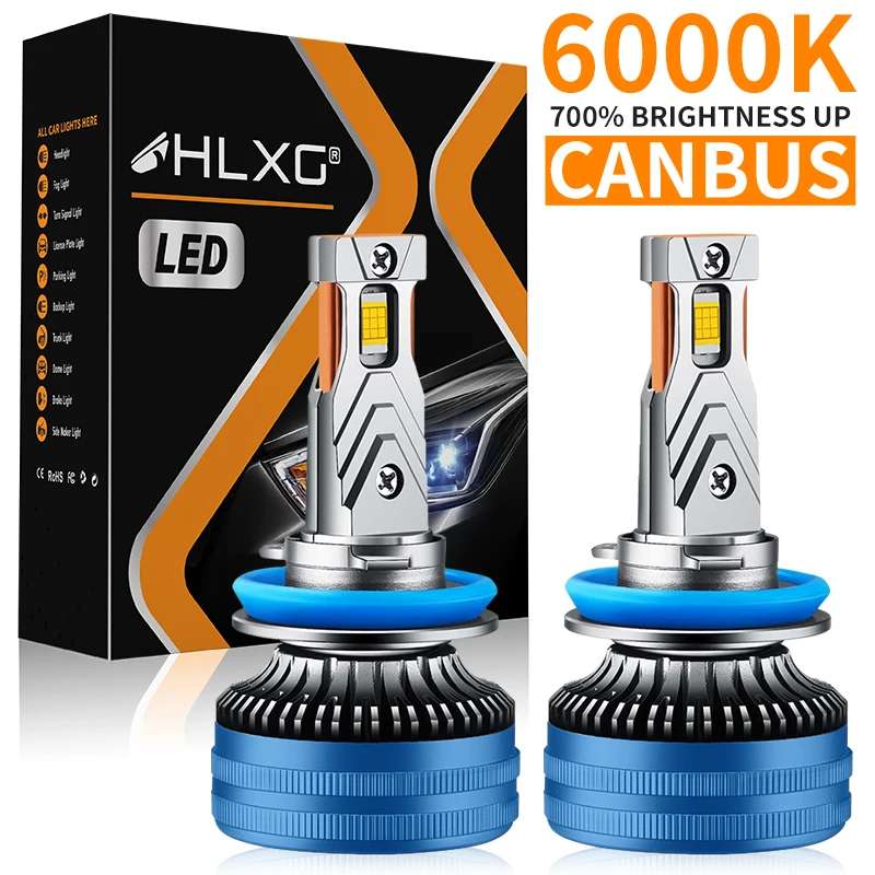 

HLXG K5C H7 H4 Led Headlight Canbu H8 H9 H11 H1 9005 9006 HB3 HB4 9012 6000K 8054 CSP Car Headlamp High Power Fog Lights 2Pcs