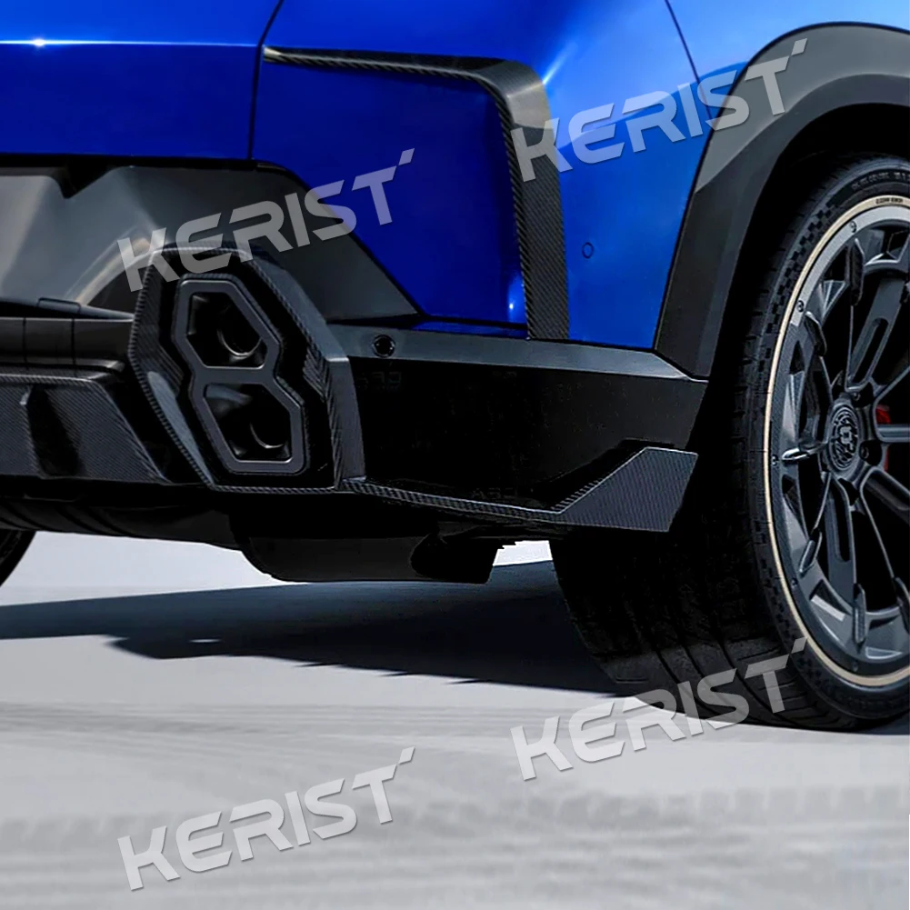 ألياف الكربون الجانب الخلفي الحاجز الزخارف الفاصل سبويلر الجسم أطقم لسيارات BMW XM 2023-up