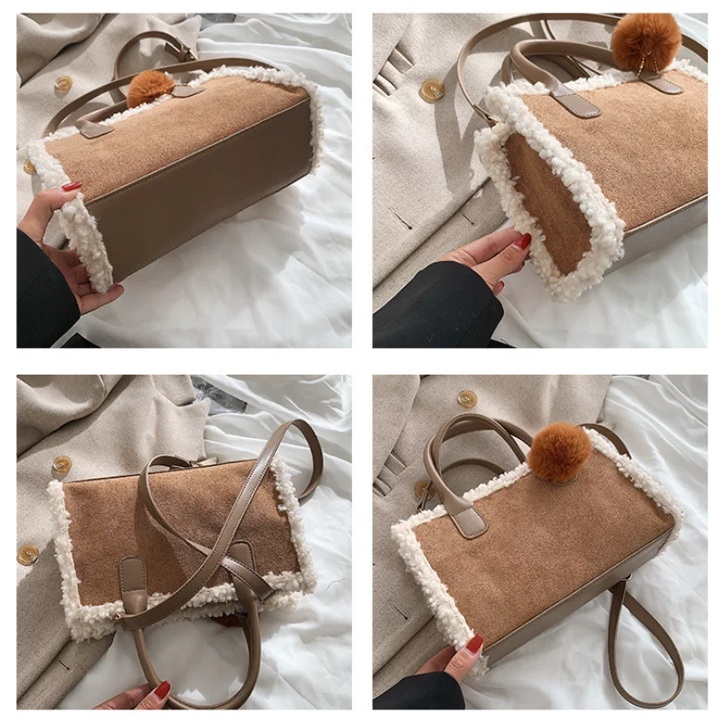 Frosted Bag Women Autumn Winter New Large Capacity Women Bags Vintage Popular Women Single Shoulder Bag Messenger Handbag