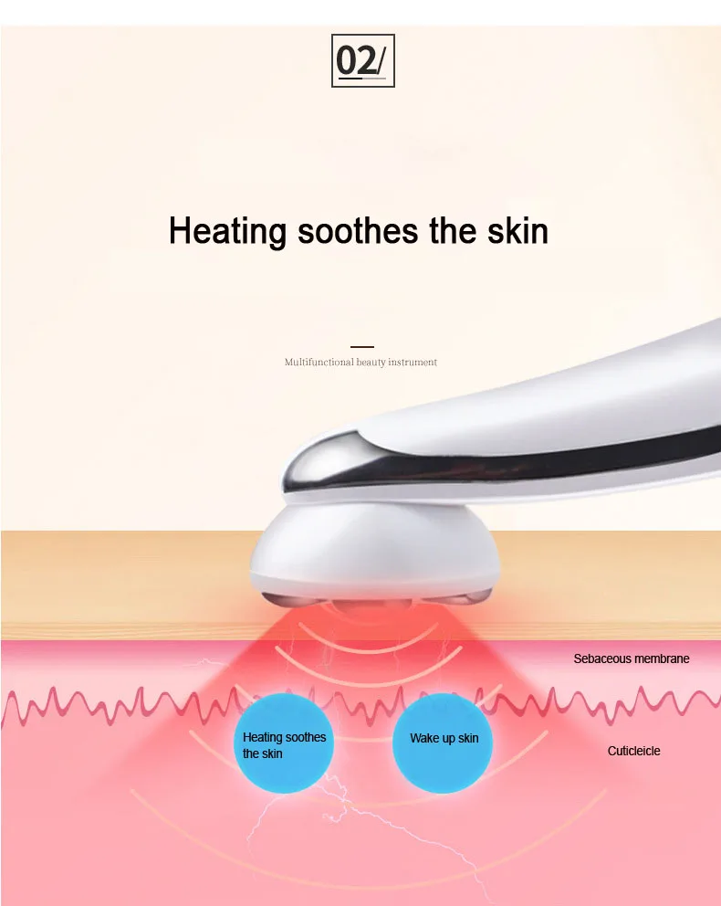 Mesoterapia electroporación RF radiofrecuencia máquina de rejuvenecimiento Facial LED fotones cuidado de la piel estiramiento Facial apretar masajeador