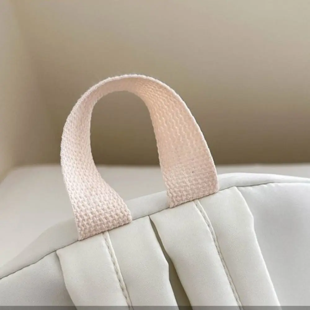 Creative Small Pack Solid Color Backpack Korean Style Handbag Student Shoulder Bag Solid Color Casual Backpack Men
