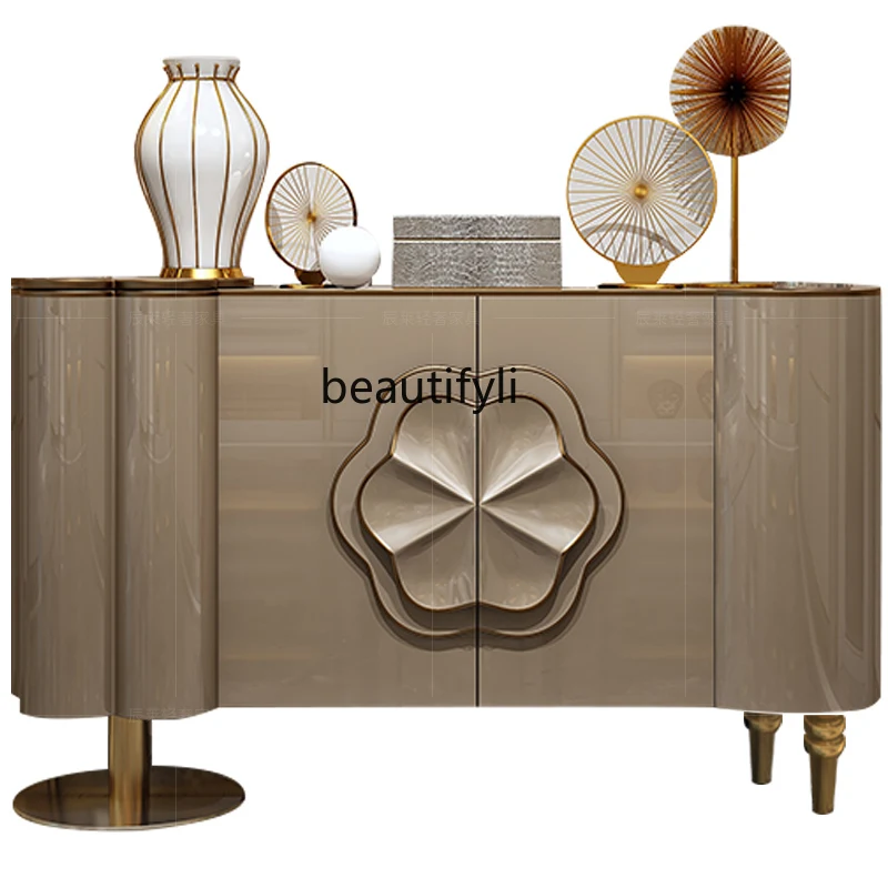 yj Modern Light Luxury Sideboard Cabinet Simple Entrance Cabinet American Curio Cabinet Hong Kong Style Locker