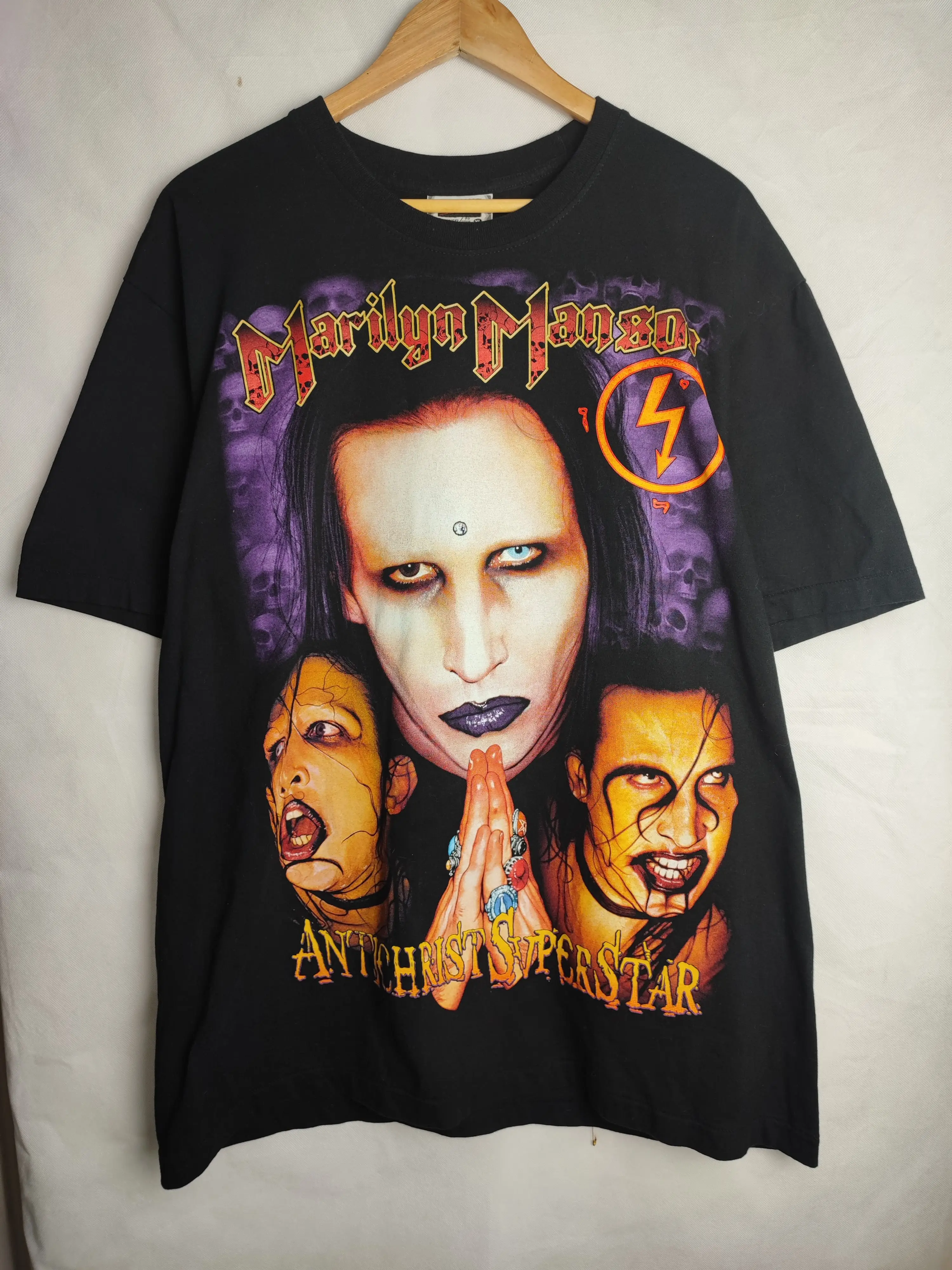 

Vingate Gothic Rock Print Short Sleeve Retro Punk Top Round Neck High Quality T-shirt Sport Street Wear Fan Gift Unisex