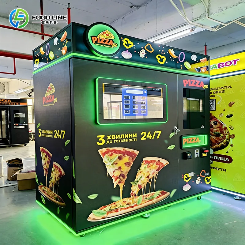 Customized Affordable Pizza Vending Machine Freestanding Pizza Vending Machine 12 Inch Hot Food Automatic Making for Park Beach