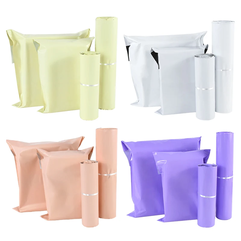 10pcs Macaron Color Courier Bags Express Envelope Storage Bags Mail Bag Mailing Bags Self Seal Plastic Packaging Pouch