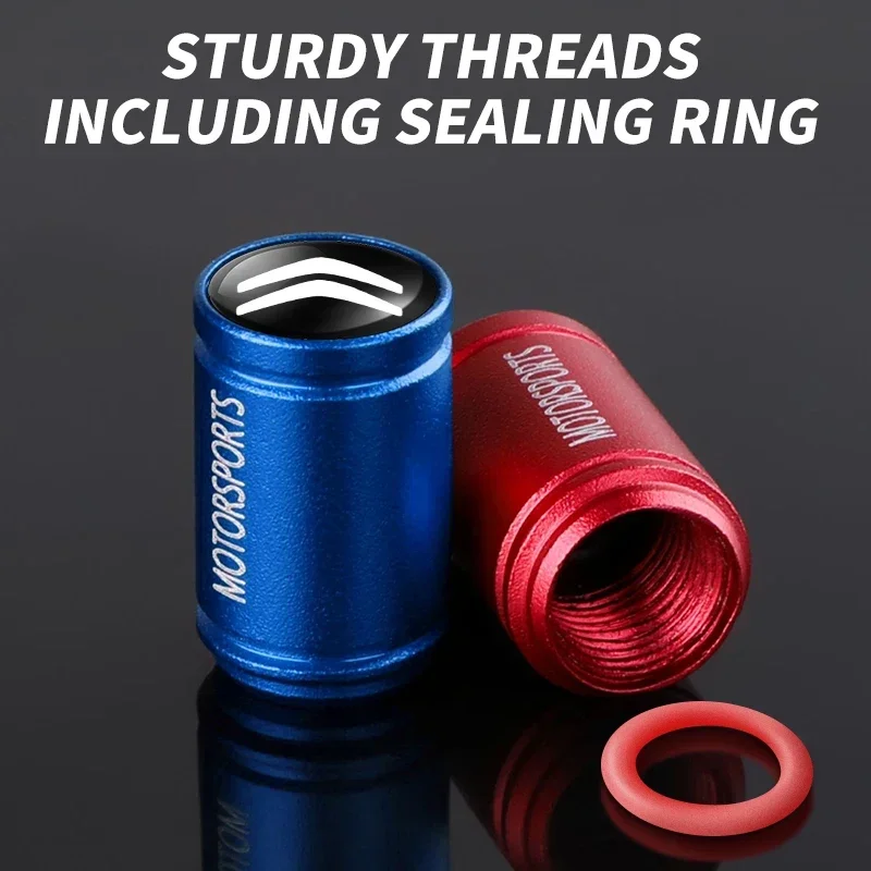 4 قطعة الإبداعية الجديدة مكافحة سرقة صمام غطاء الإطارات الرياضة لسيتروين ساكسو Elysee Zx6r كسارا بيكاسو بيرلينجو سيجا C2 Aircross C3 C4 C5