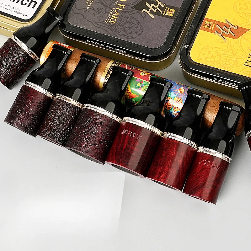 

2025 Men Cigar Holder Mouthpiece Natural Briarwood Filter with Italian Craftsmanship