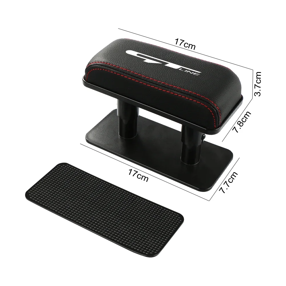 For Kia GT Line Elantra Sportage Rio Ev6 SELTOS PU Leather Car Door Ergonomic Armrests Heightening Pad Elbow Rest Support