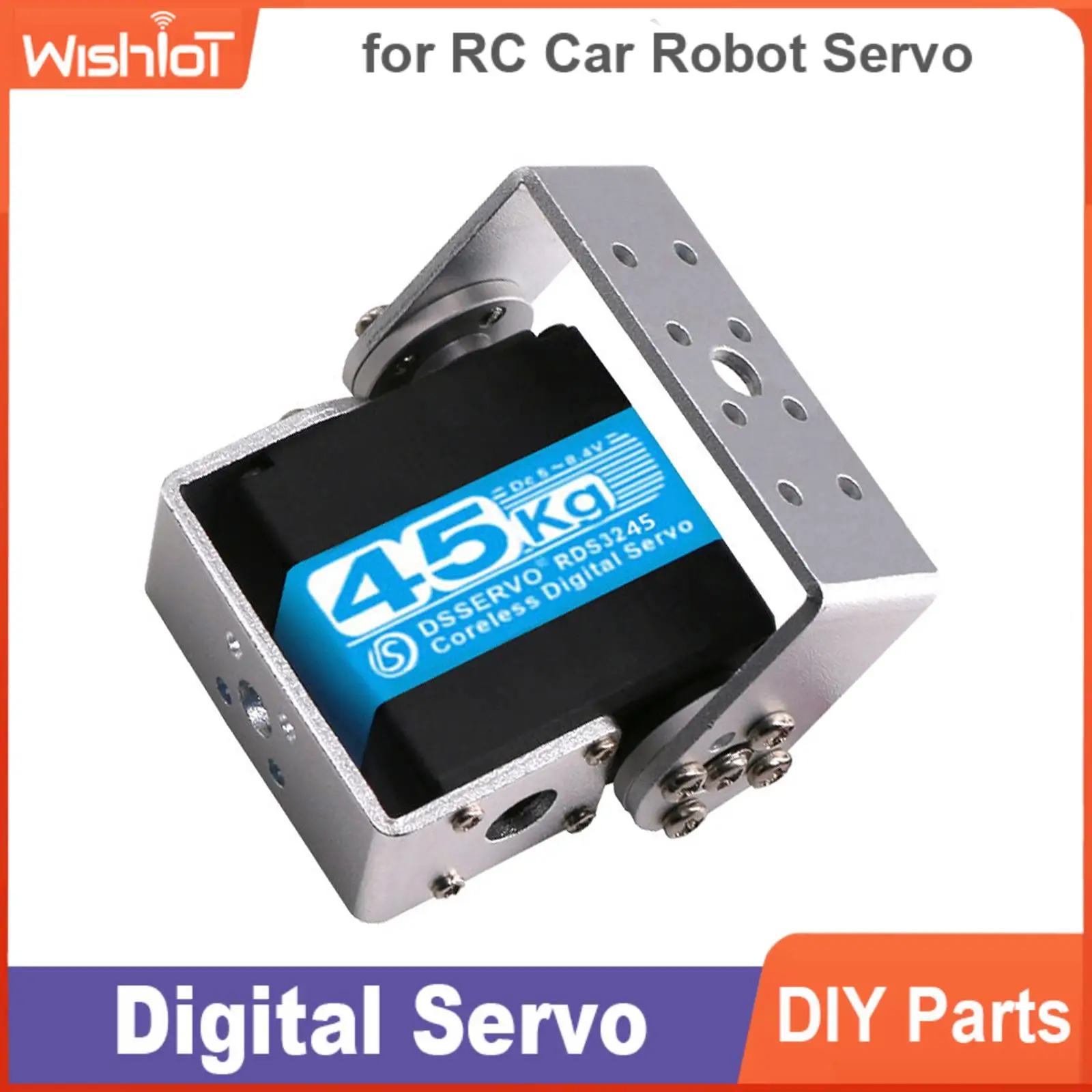 45KG RDS3245 Digitale Metal Gear Coreless Servomotor Dual-As 180/270 Graden Waterdicht IP66 voor RC Auto Vrachtwagen Crawler Robot DIY