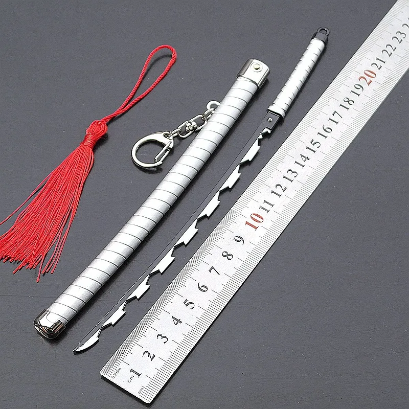 22 センチメートル/8.6 インチデーモンスレイヤーアニメ周辺キーホルダー竈門炭治郎刀ナイフバウンス武器モデル金属クラフト装飾玩具