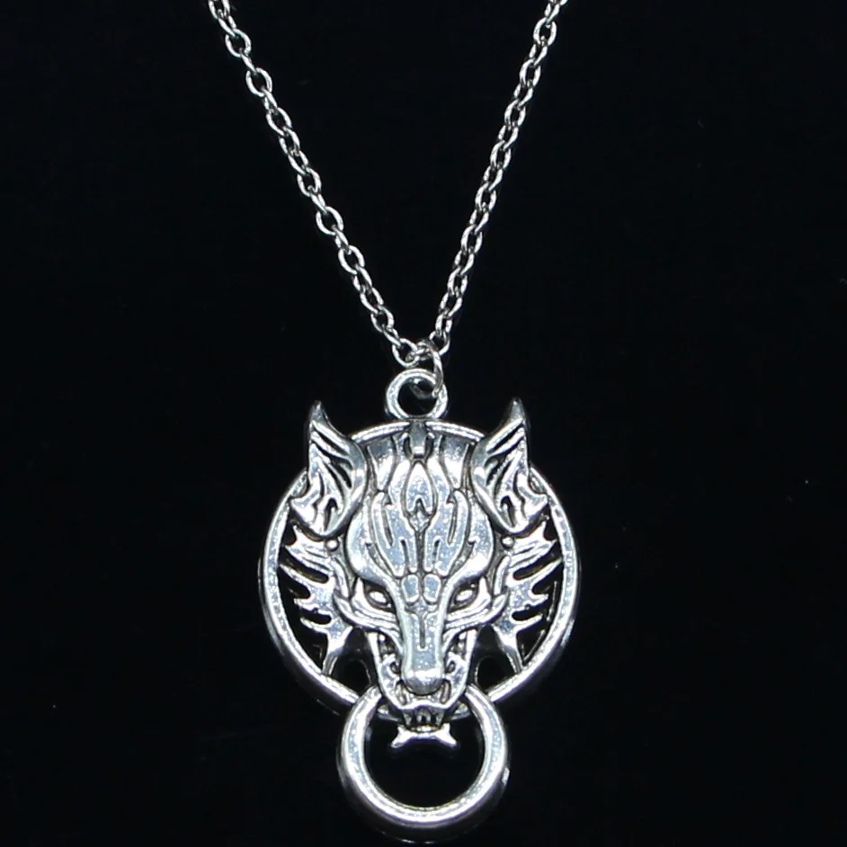 

20pcs New Fashion Necklace 39x25mm Door Latch Guardian Beast Pendants Short Long Women Men Colar Gift Jewelry Choker