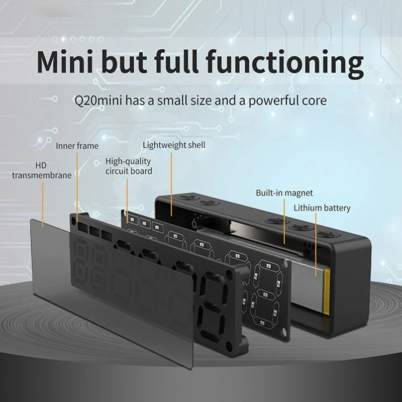 ABGR-Portable Gym Timer Interval Timer Workout Fitness Clock Countdown/UP/Stopwatch Magnetic USB Rechargable Fitness Timer