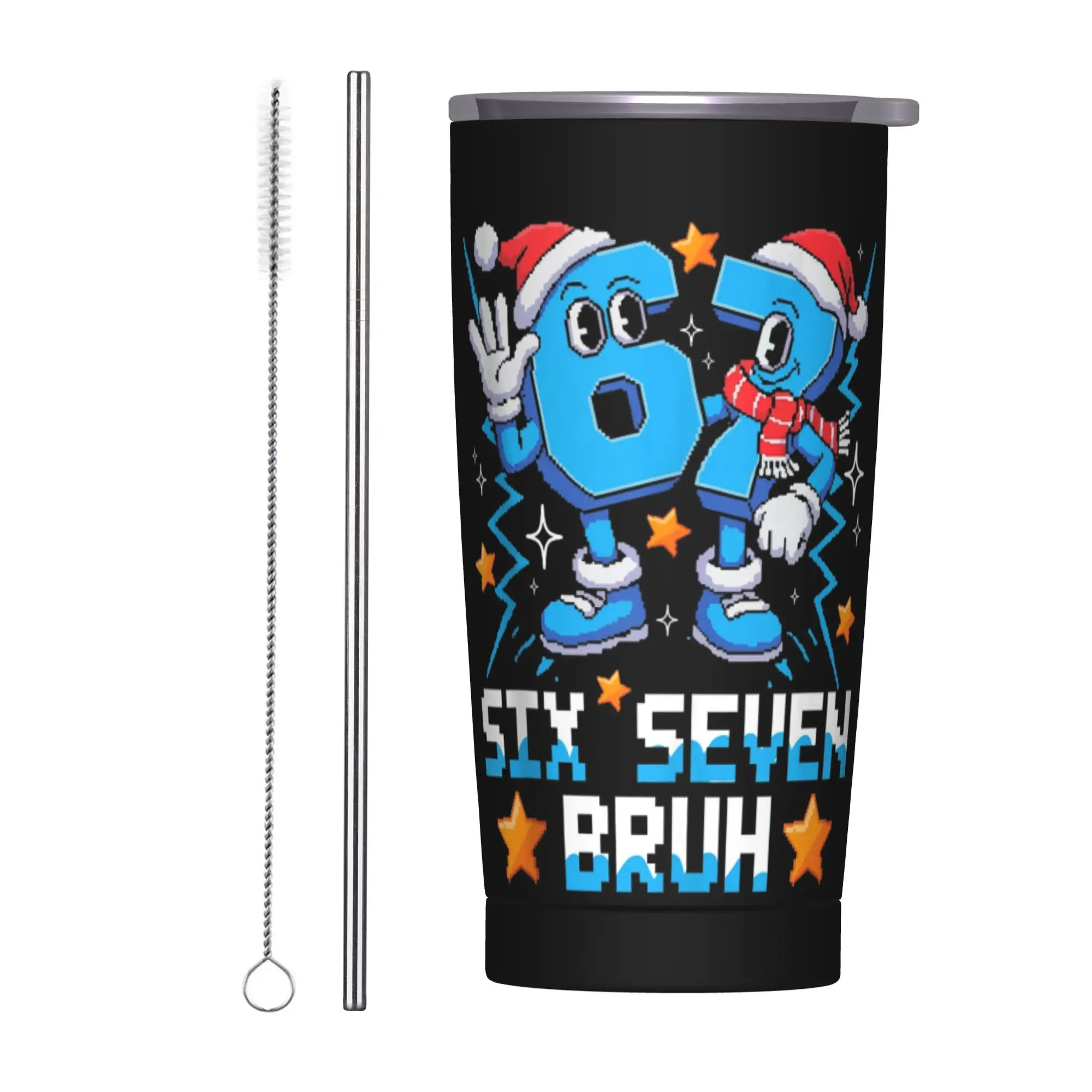 Stainless Steel Tumbler 67 Six Seven 5995147891.1555 Coffee Mug  Leakproof Hot Drinks Car Mugs Driving Water Bottle
