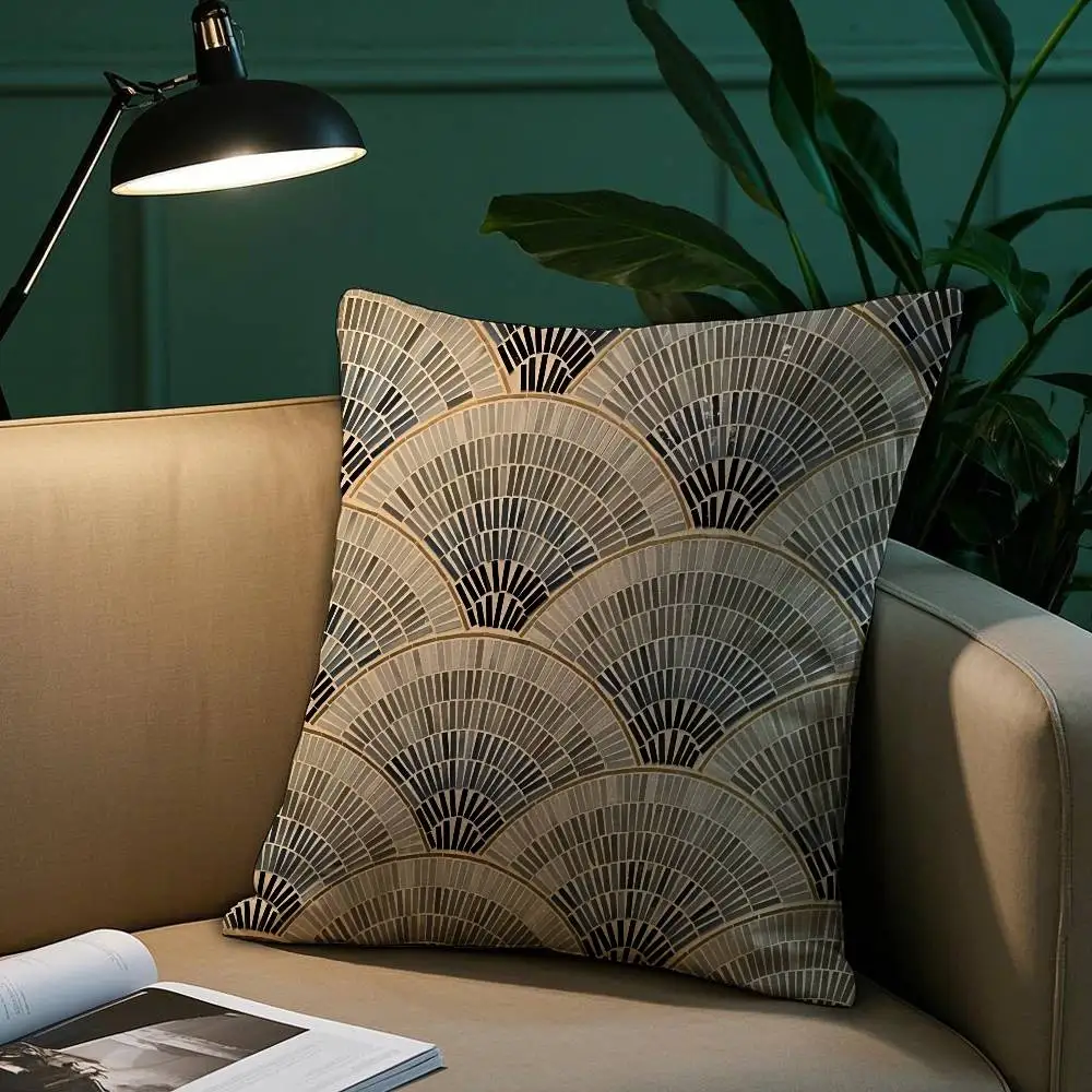 Luxurious pattern Pillow Case Short Plush Print Cushion Cover Square Throw Pillow Covers Sofa Home Decor
