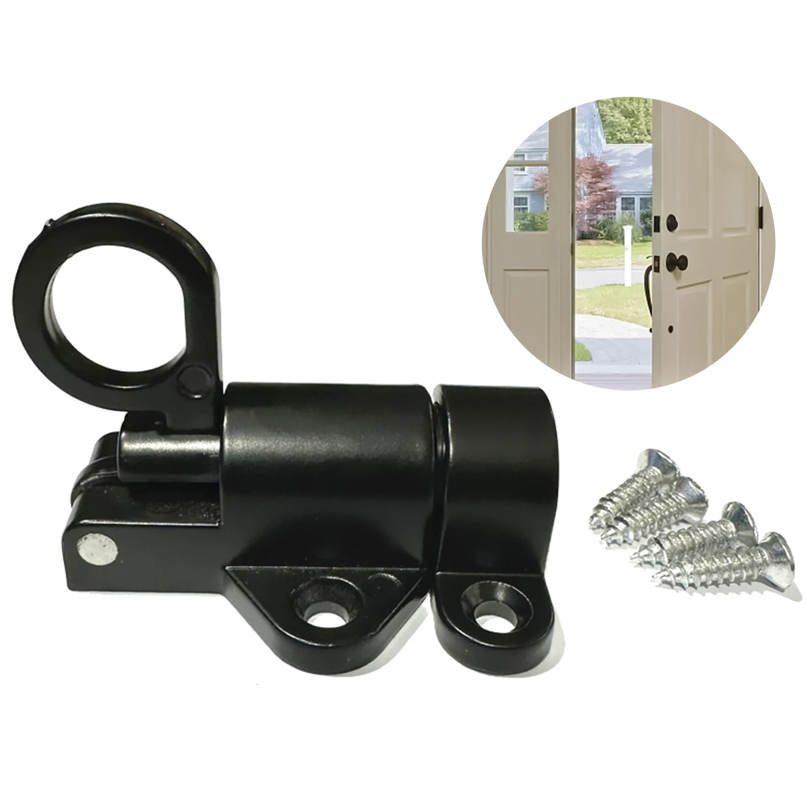 

Universal Door Latch Aluminum Alloy Automatic Spring Door Bolt Durable Rust Resistant Door And Window Latch Lock Home Hardware