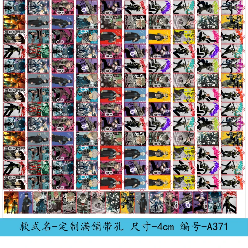 Anime japonês uma peça caçador remendo acrílico 2/4/6/8cm duplo transparente artesanal diy pp clipe chaveiros material acessório