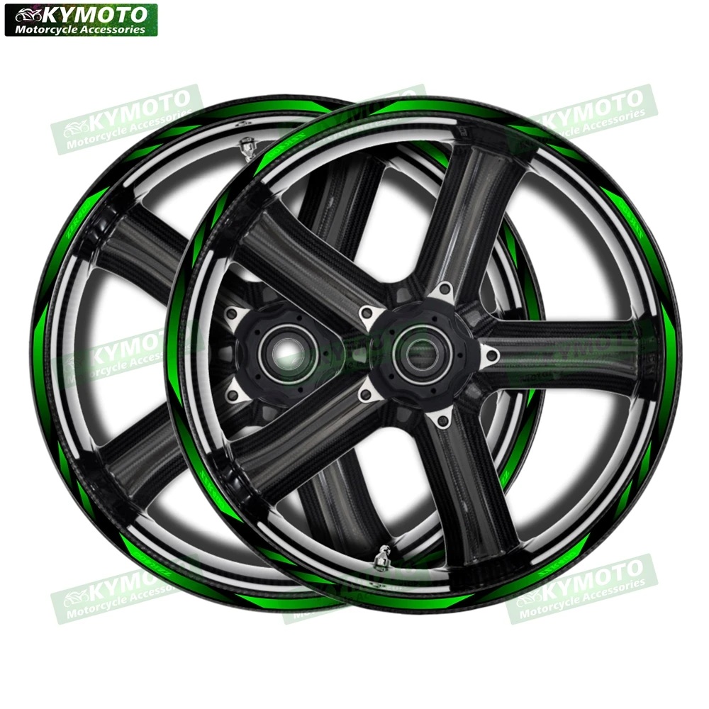 Akcesoria motocyklowe do ZZR400 ZZR 400, naklejki na koła przednie i tylne 17 cali, owiewki, zmodyfikowane naklejki odblaskowe, dekoracja.