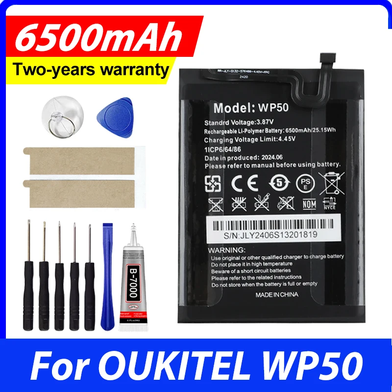 New For Oukitel WP16 WP50 WP52 Battery High Capacity  Battery Backup Replacement for Oukitel S95 Smart Phone