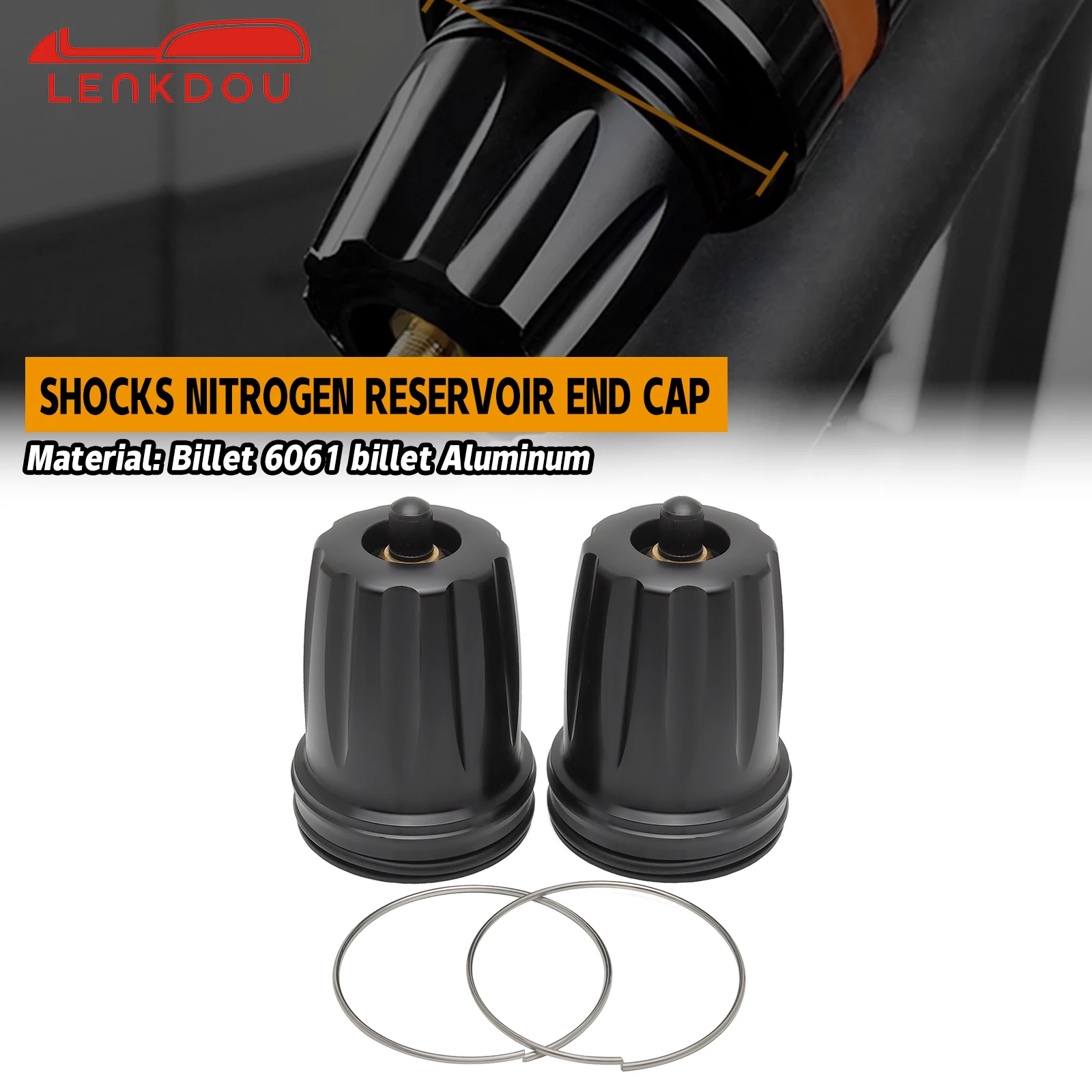 

Motorcycle UTV 2.5" Shock Nitrogen Reservoir Expansion End Caps For Polaris Honda Yamaha Can AM Kawasaki Arctic Cat