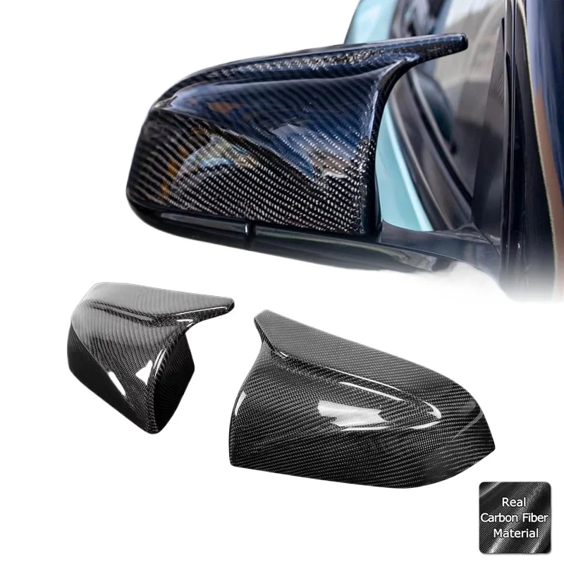 

Carbon Fiber Black Side Mirror Caps V2 M Style Rearview Mirror for Right Hand Drive Universal Fitment Retrofit/Upgrade