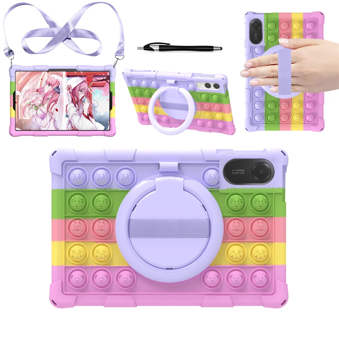 

Силиконовый чехол для Redmi Pad 2 360 ° Вращающийся водонепроницаемый чехол Pop-it Fidget с полной защитой для Redmi Pad 2, 11,0 дюймов