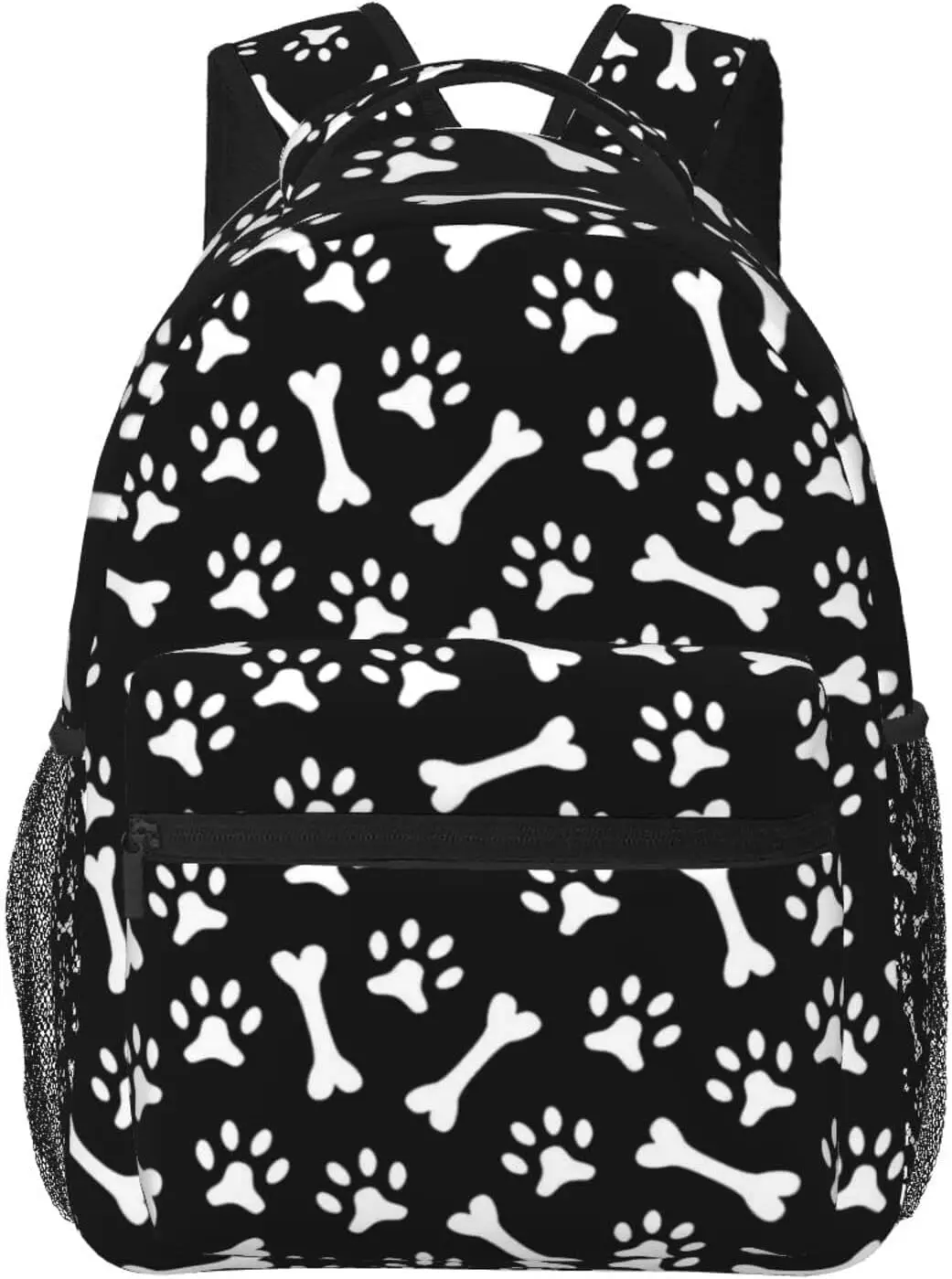 Colorful Dog Paw Print Backpack Cute Bookbags Laptop Bag Shoulder Bags Travel Hiking Camping Daypack for Men Women