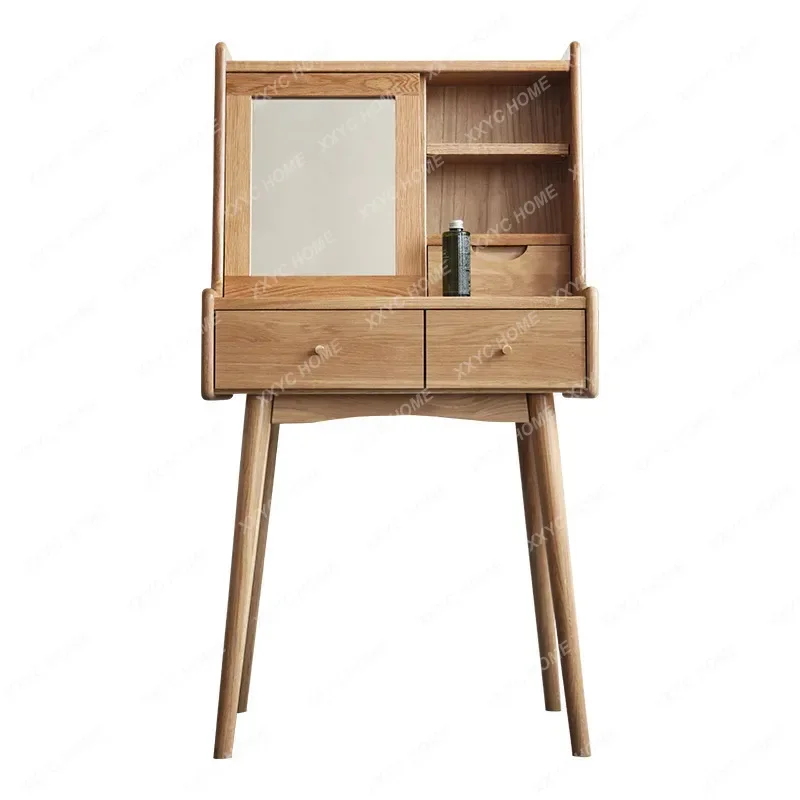

SSI Log Dresser Japanese-style Solid Wood Makeup Table Oak Bedroom Storage Cabinet Integrated Small Apartment